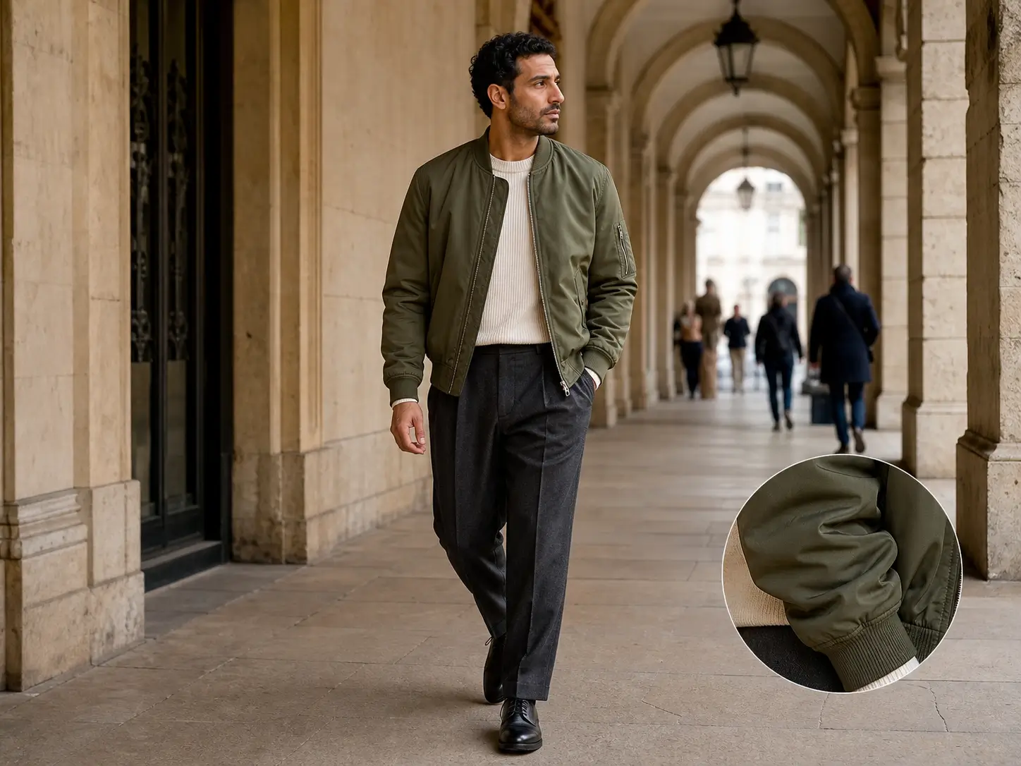 Realistic AI clothing replacement fitted to a person photo