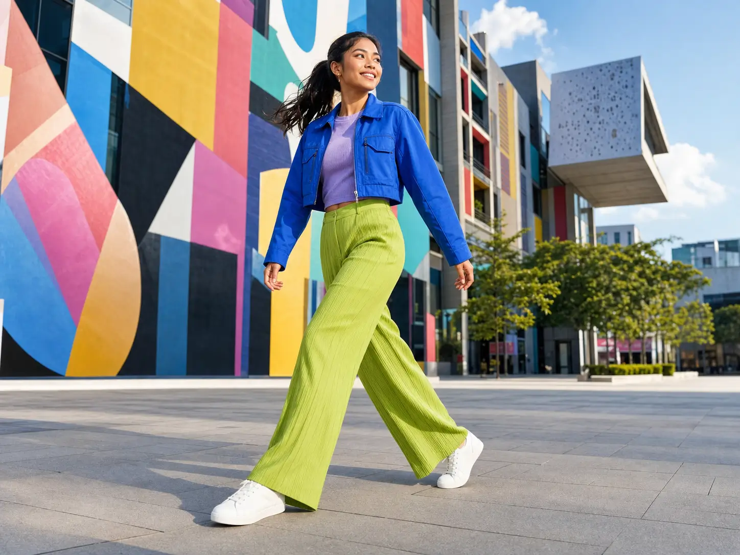 Text prompt used to generate a new outfit on a person photo